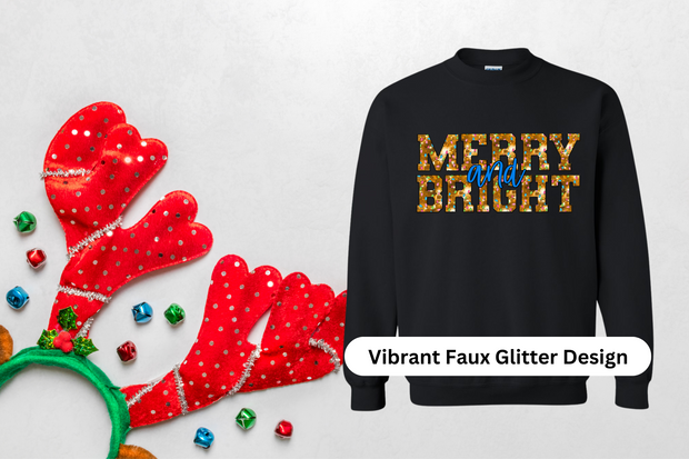 Merry and Bright (Faux Glitter)
