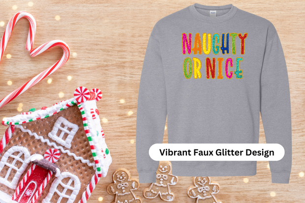 Naughty or Nice (Faux Glitter)